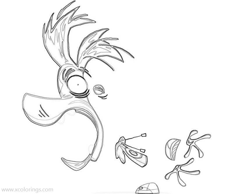 Free Rayman is Screaming Coloring Pages printable