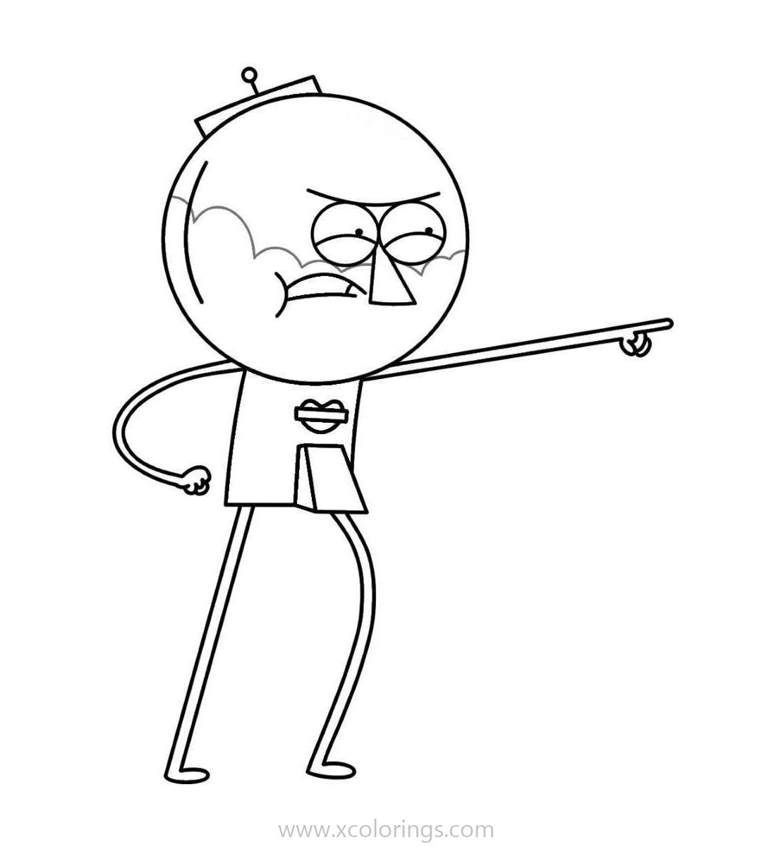 Free Regular Show Benson Dunwoody Coloring Pages printable