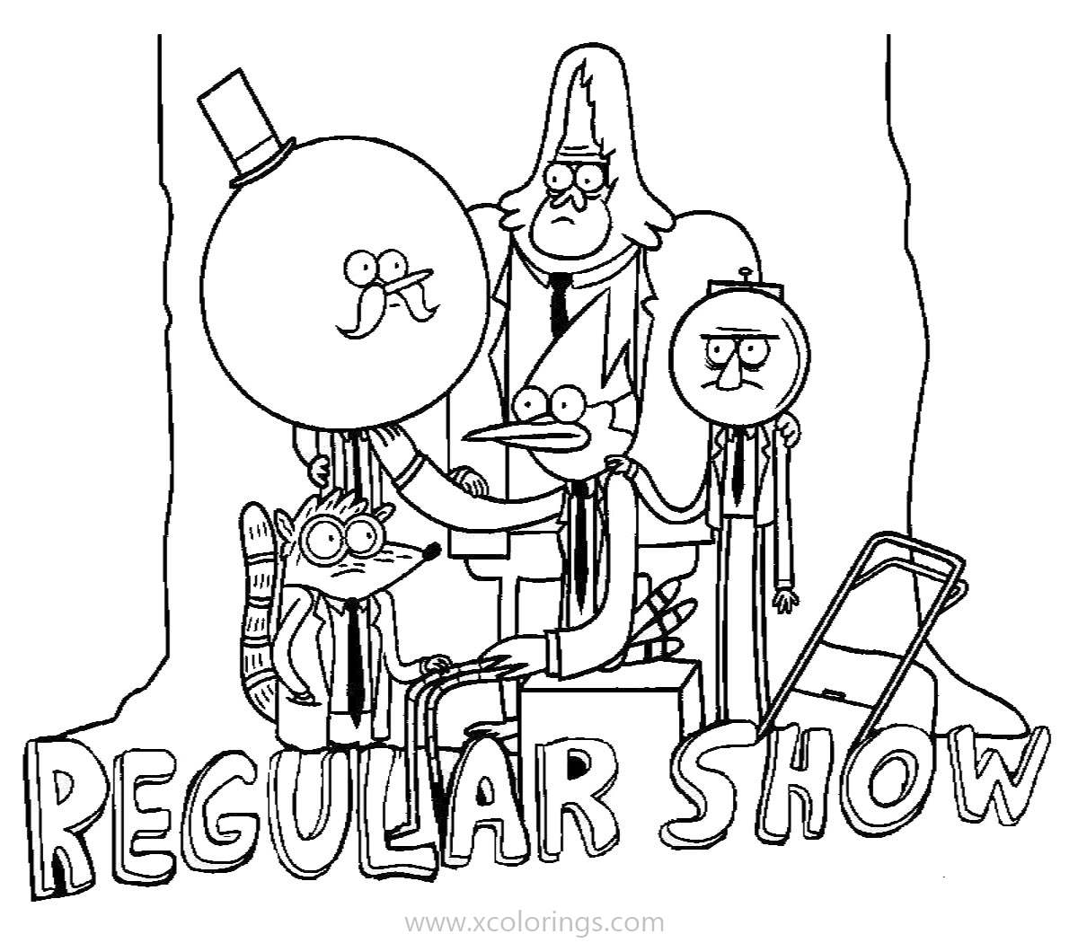 Free Regular Show Coloring Pages Main Protagonists printable