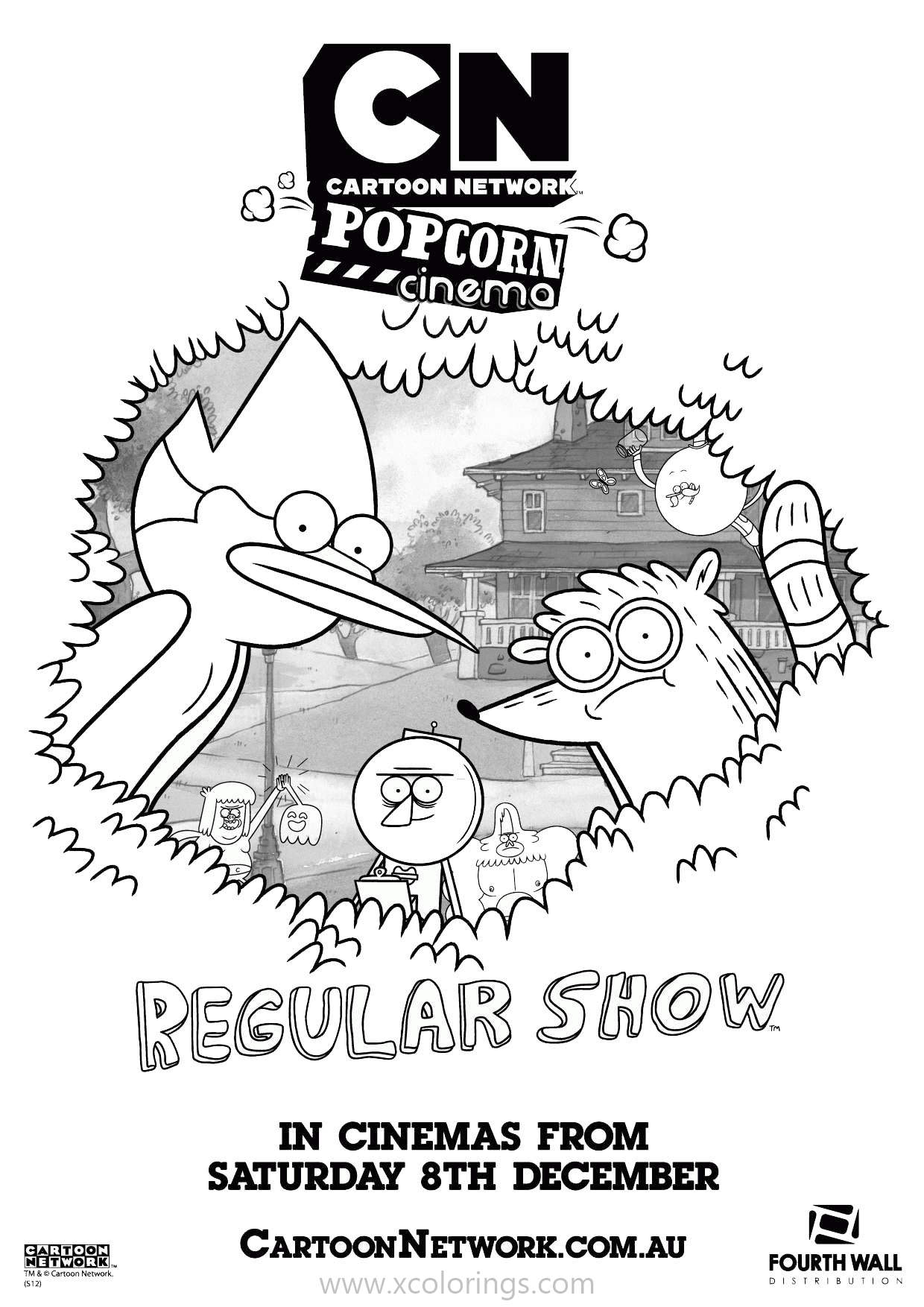 Free Regular Show Coloring Pages TV Show Cover printable