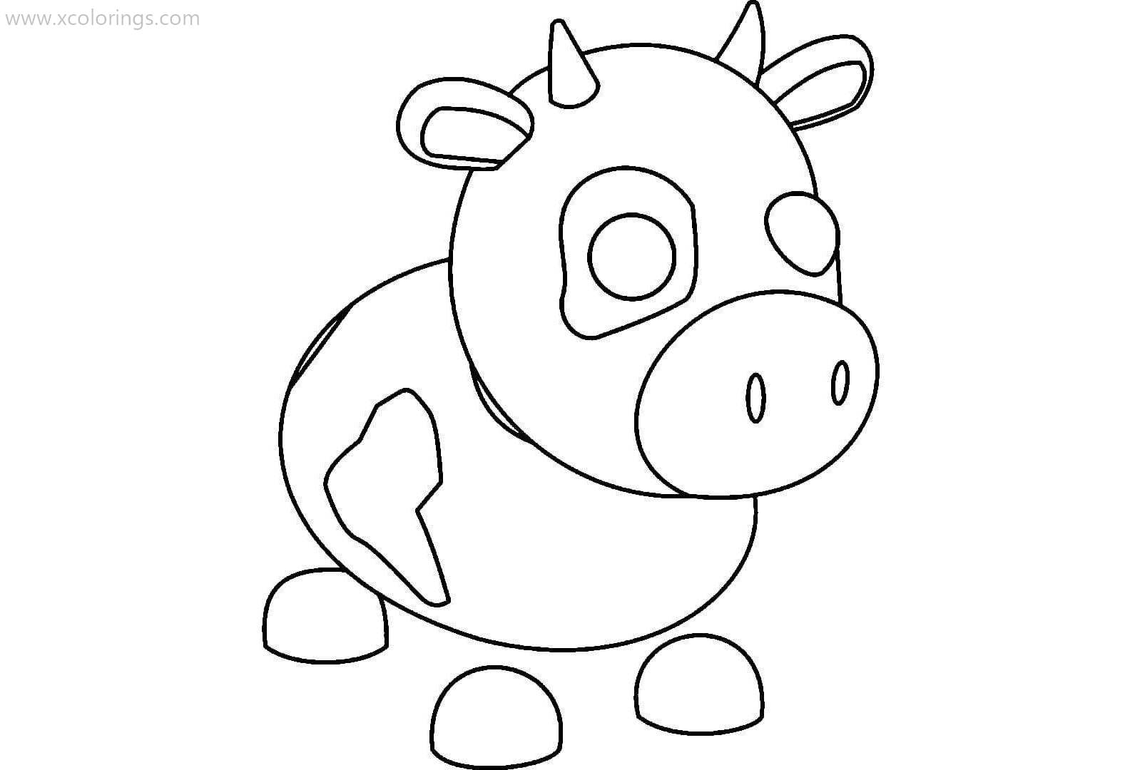 Roblox Adopt Me Coloring Pages Cow - XColorings.com