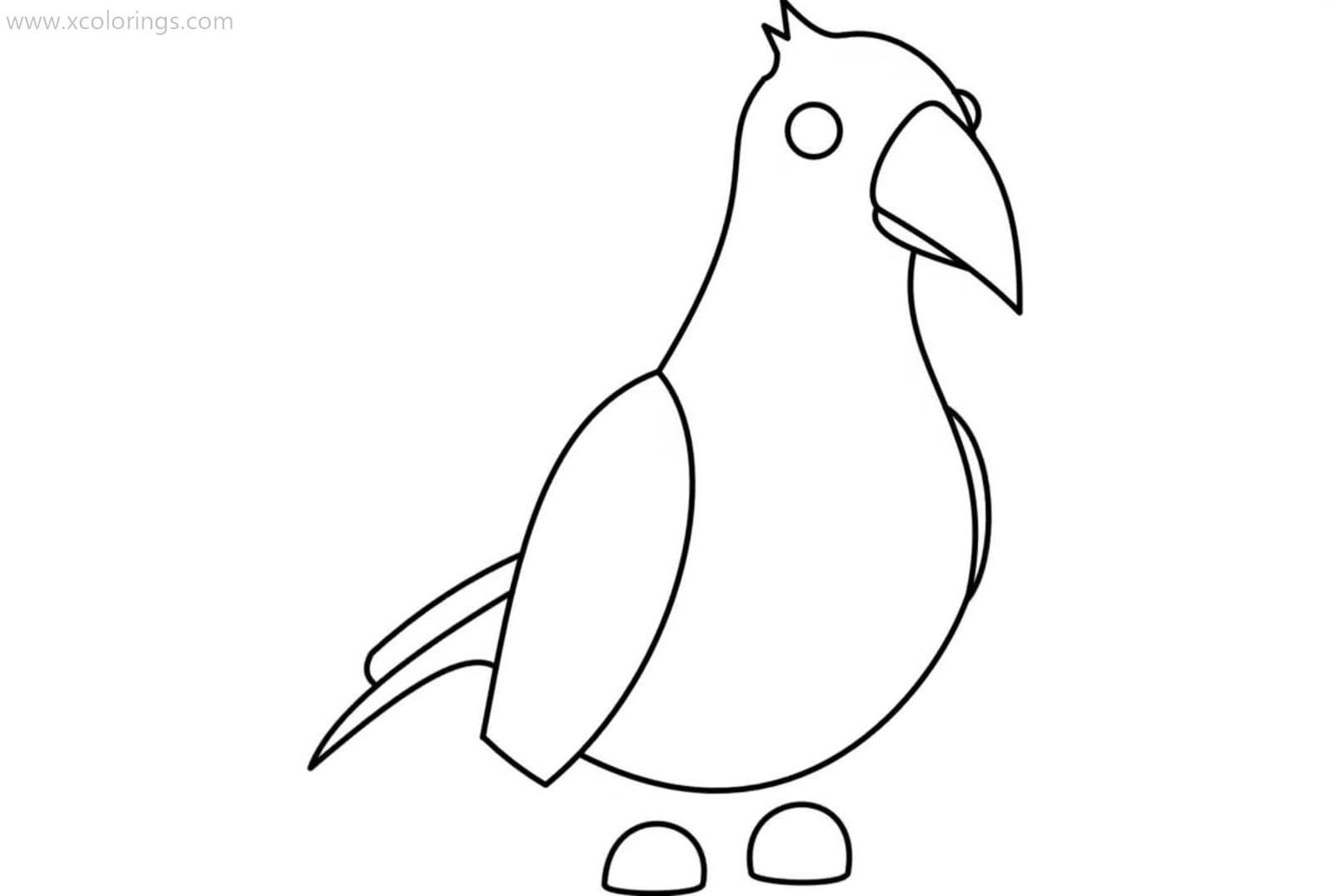 Free Roblox Adopt Me Coloring Pages Crow printable