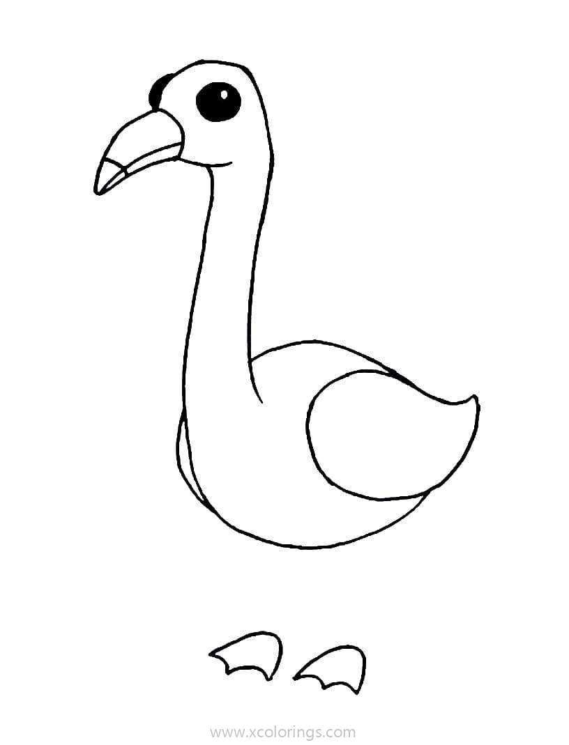 Free Roblox Adopt Me Coloring Pages Flamingo printable