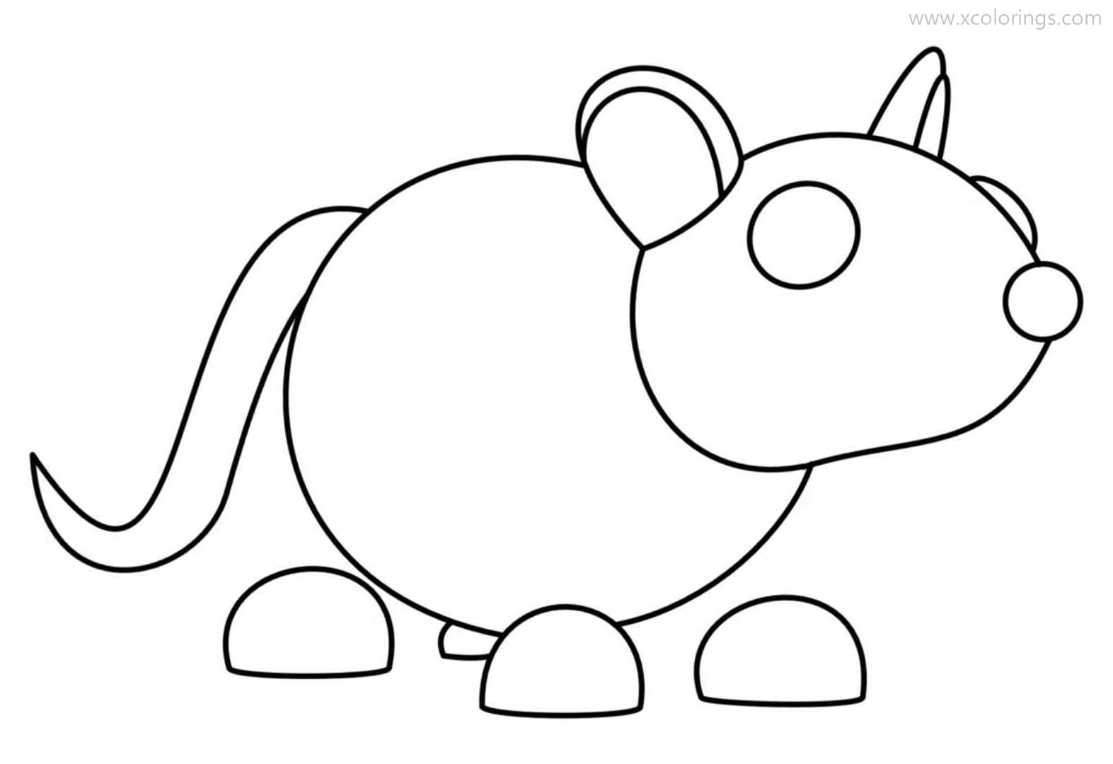 Free Roblox Adopt Me Coloring Pages Golden Rat printable