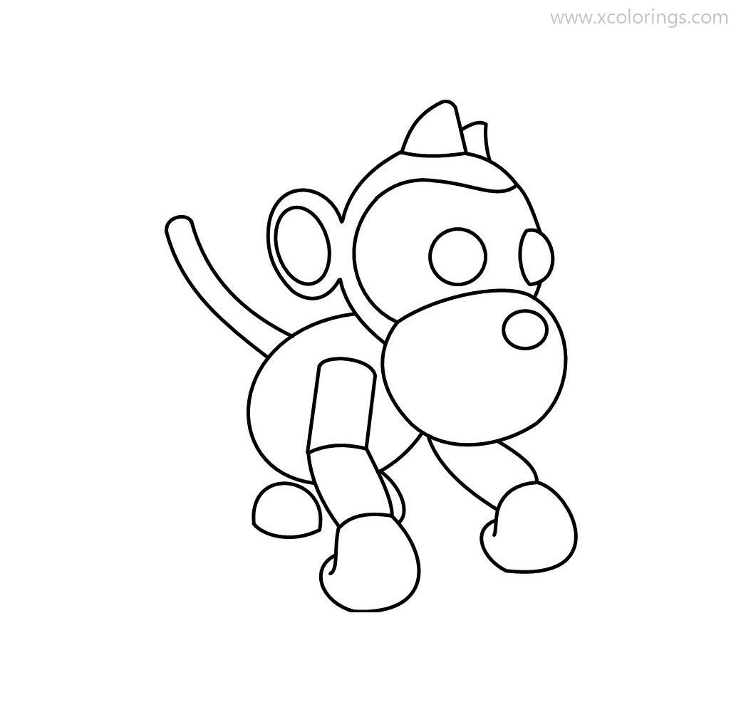 roblox adopt me coloring pages monkey xcoloringscom