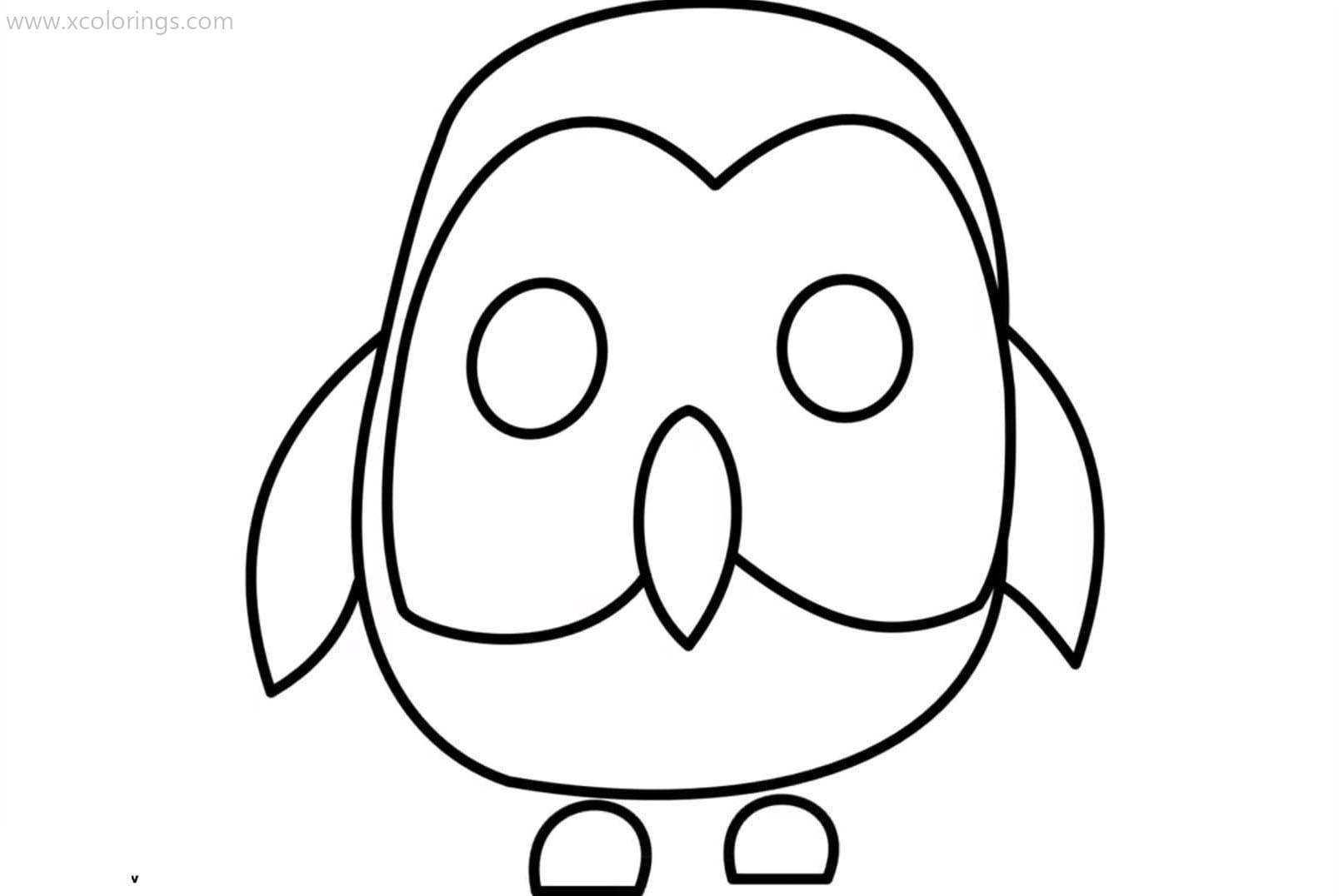 Free Roblox Adopt Me Coloring Pages Owl printable