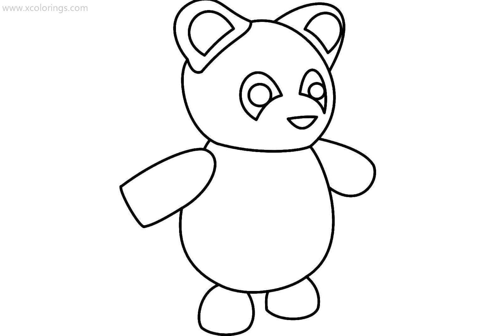 Free Roblox Adopt Me Coloring Pages Panda printable