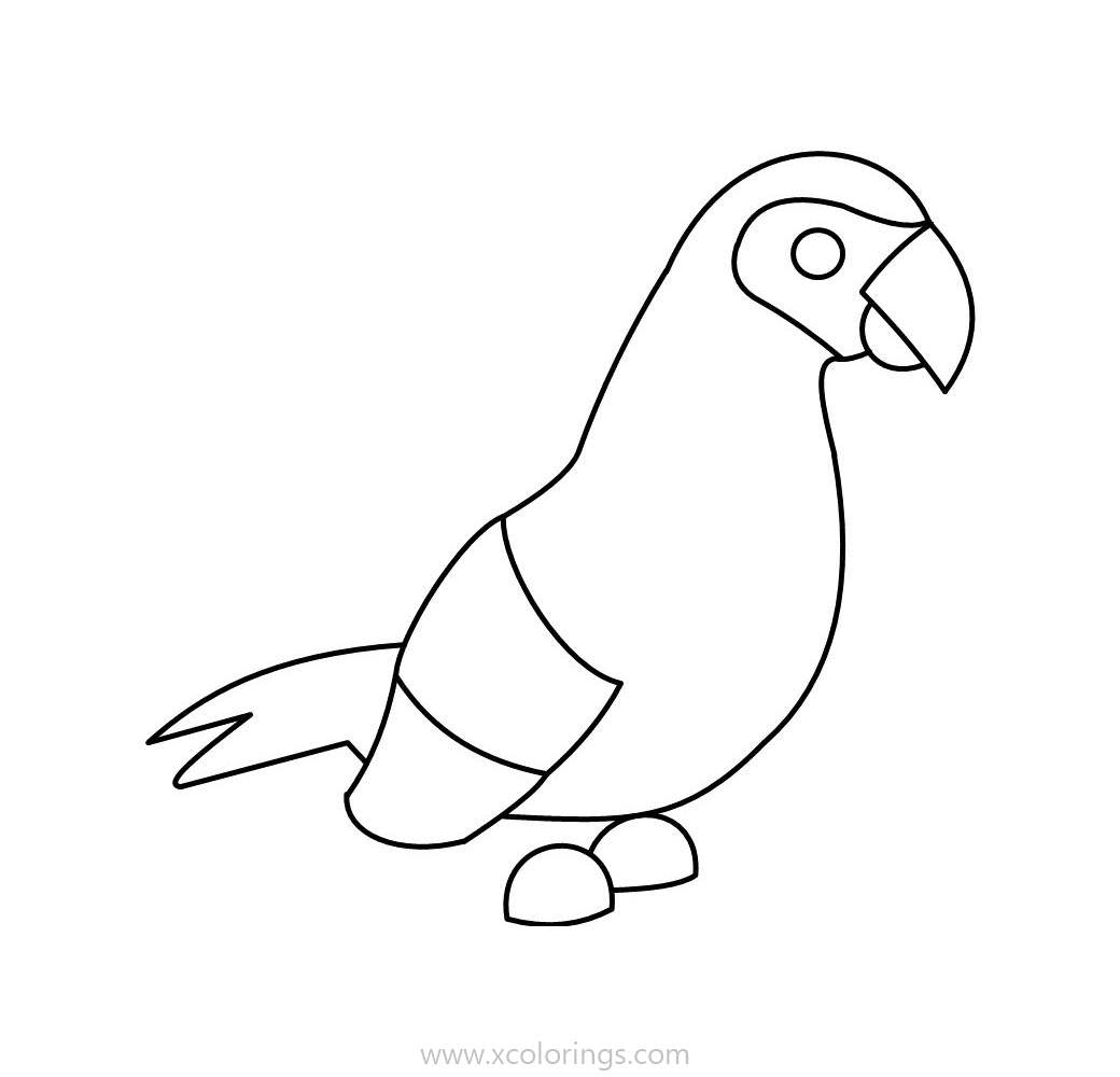 Free Roblox Adopt Me Coloring Pages Parrot printable