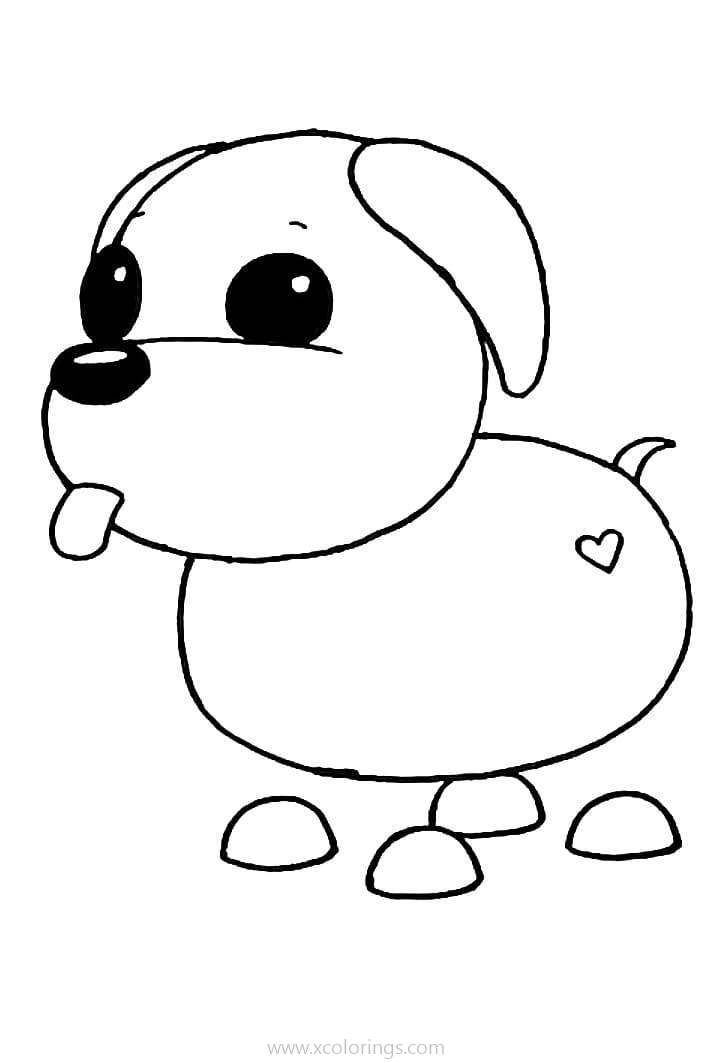 Free Roblox Adopt Me Coloring Pages Puppy printable