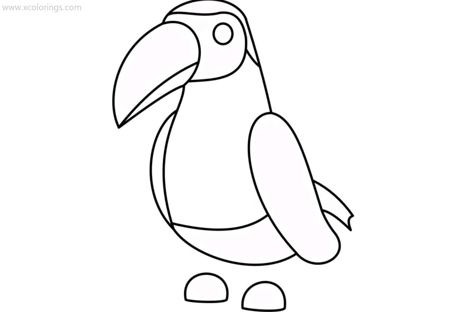 Free Roblox Adopt Me Coloring Pages Toucan printable