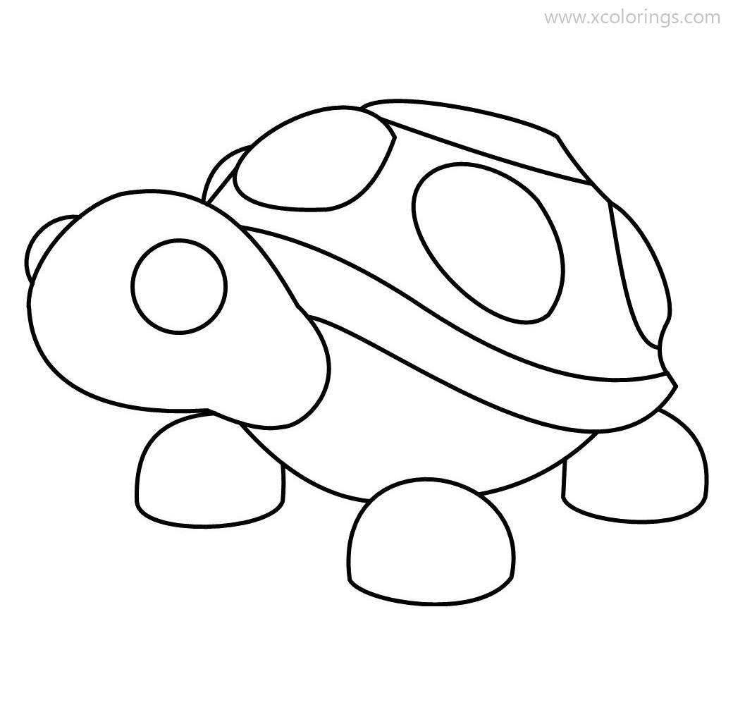 Free Roblox Adopt Me Coloring Pages Turtle printable