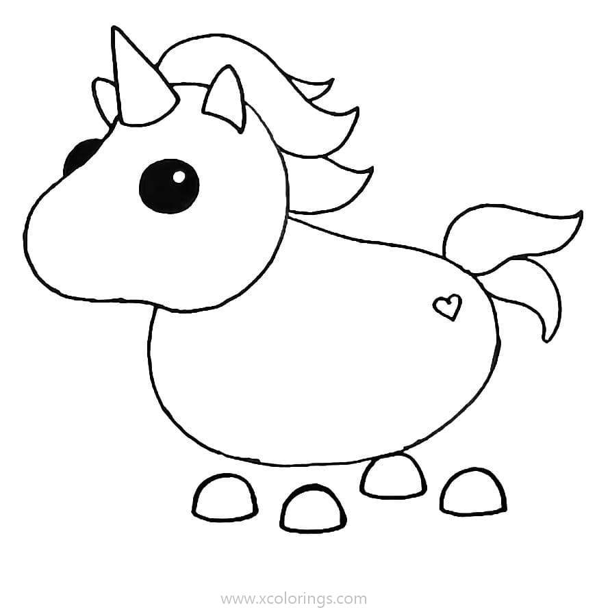 Free Roblox Adopt Me Coloring Pages Unicorn printable
