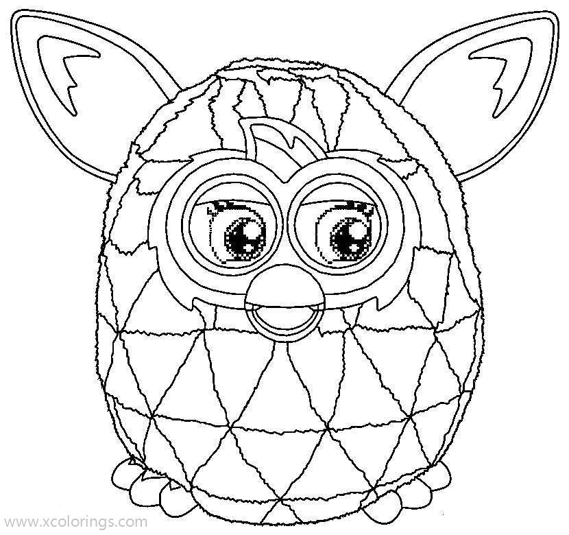 Free Robot Furby Coloring Pages printable