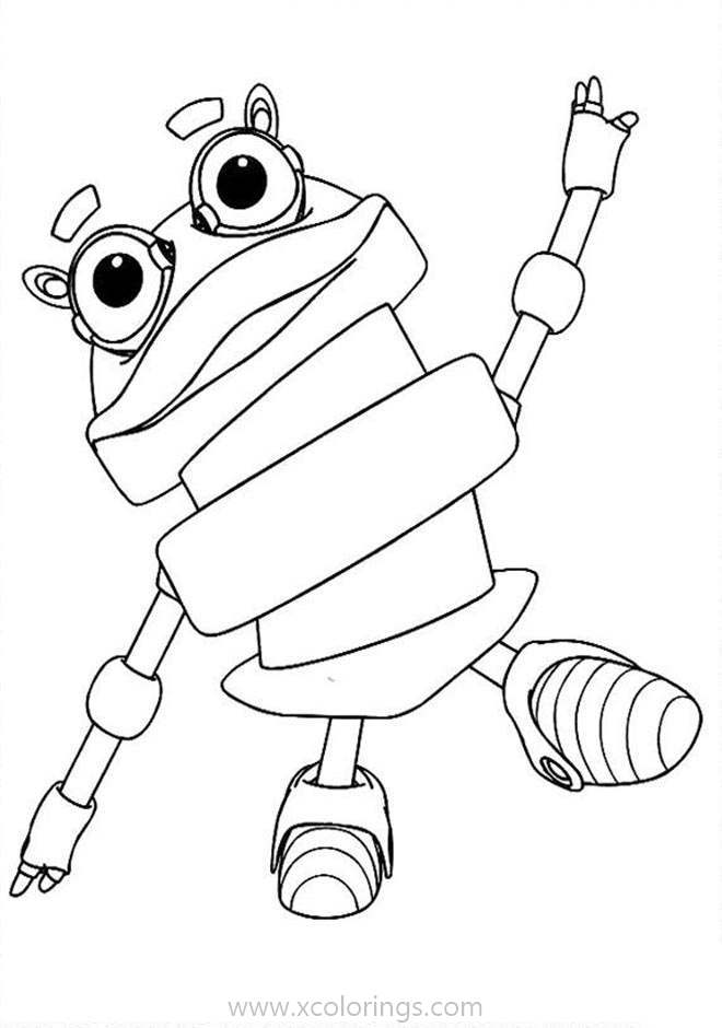 Free Robot from Adiboo Coloring Pages printable