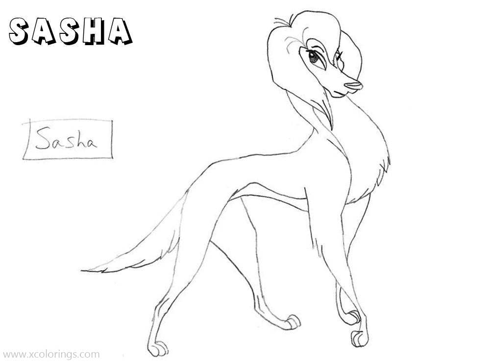 Free Sasha from All Dogs go to Heaven Coloring Pages printable