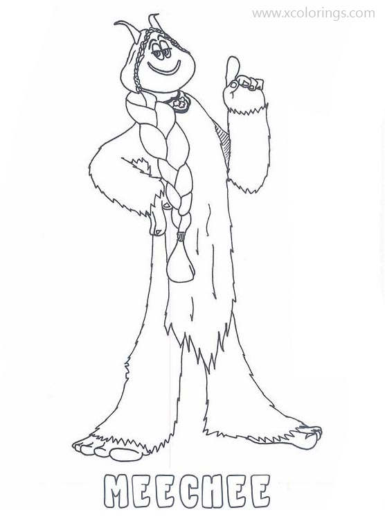 Free Smallfoot Character Meechee Coloring Pages printable