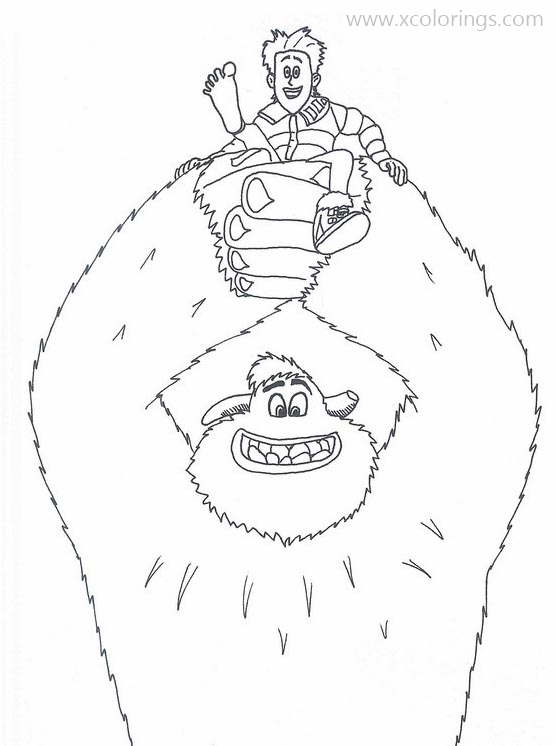 Free Smallfoot Coloring Pages Migo and Percy Became Friends printable