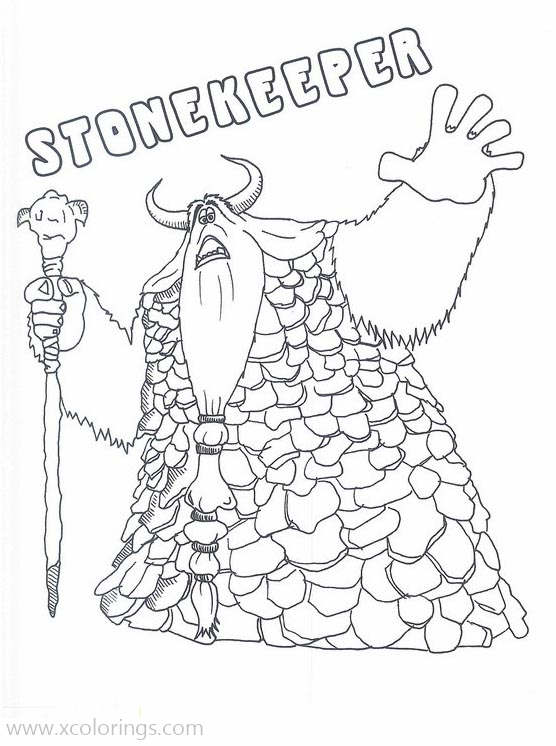 Free Smallfoot Coloring Pages Stonekeeper printable