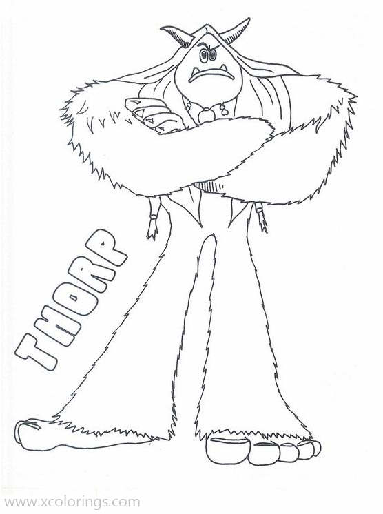 Free Smallfoot Coloring Pages Thorp printable