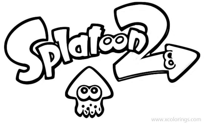 Free Splatoon 2 Logo Coloring Pages printable