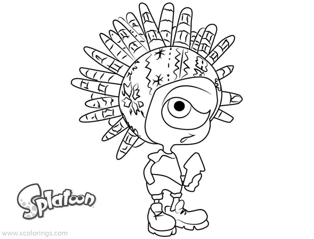 Free Splatoon Character Coloring Pages printable