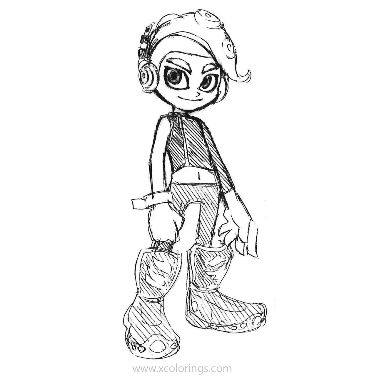Free Splatoon Coloring Pages Agent 8 printable