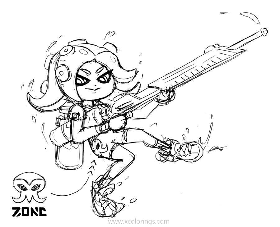 Free Splatoon Coloring Pages Fanart by Alpha Gamboa on Twitter printable