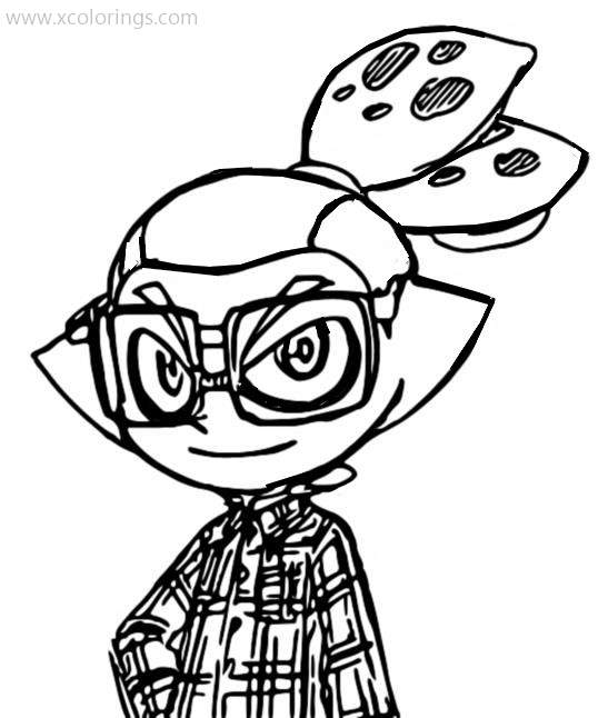 Free Splatoon Coloring Pages Fanart of Inkling Boy printable