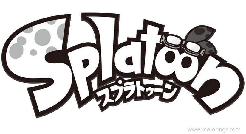 Free Splatoon Coloring Pages Japanese Logo printable