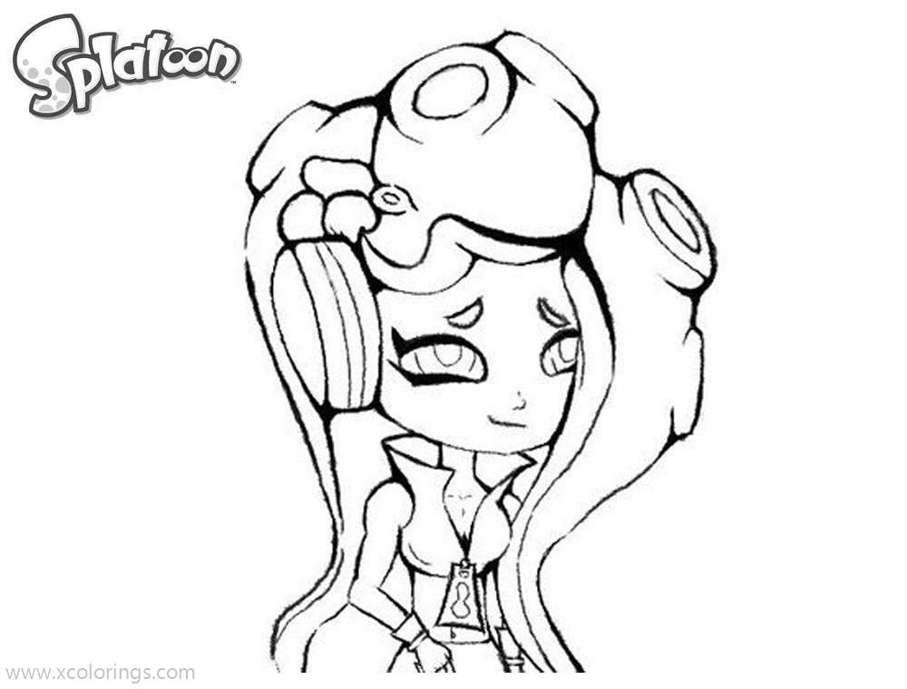 Free Splatoon Coloring Pages Marina Fan Art printable
