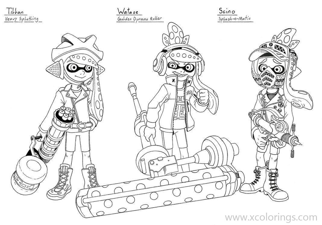 Free Splatoon Coloring Pages Octoling Fanart printable