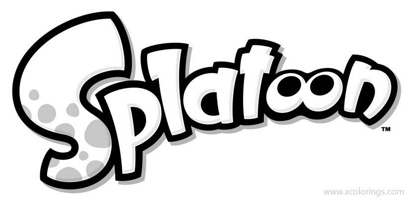Free Splatoon Logo Coloring Pages printable