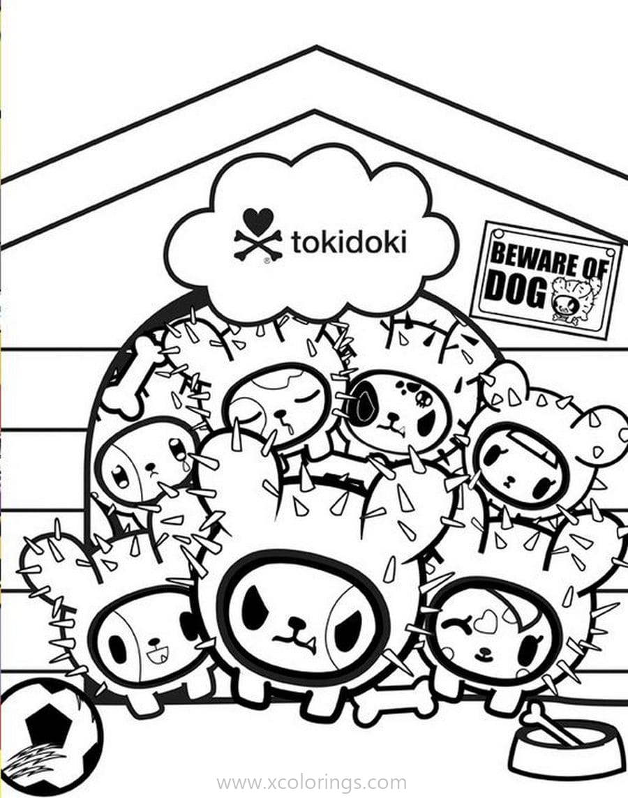 Free Tokidoki Coloring Pags Thorny Beasts printable