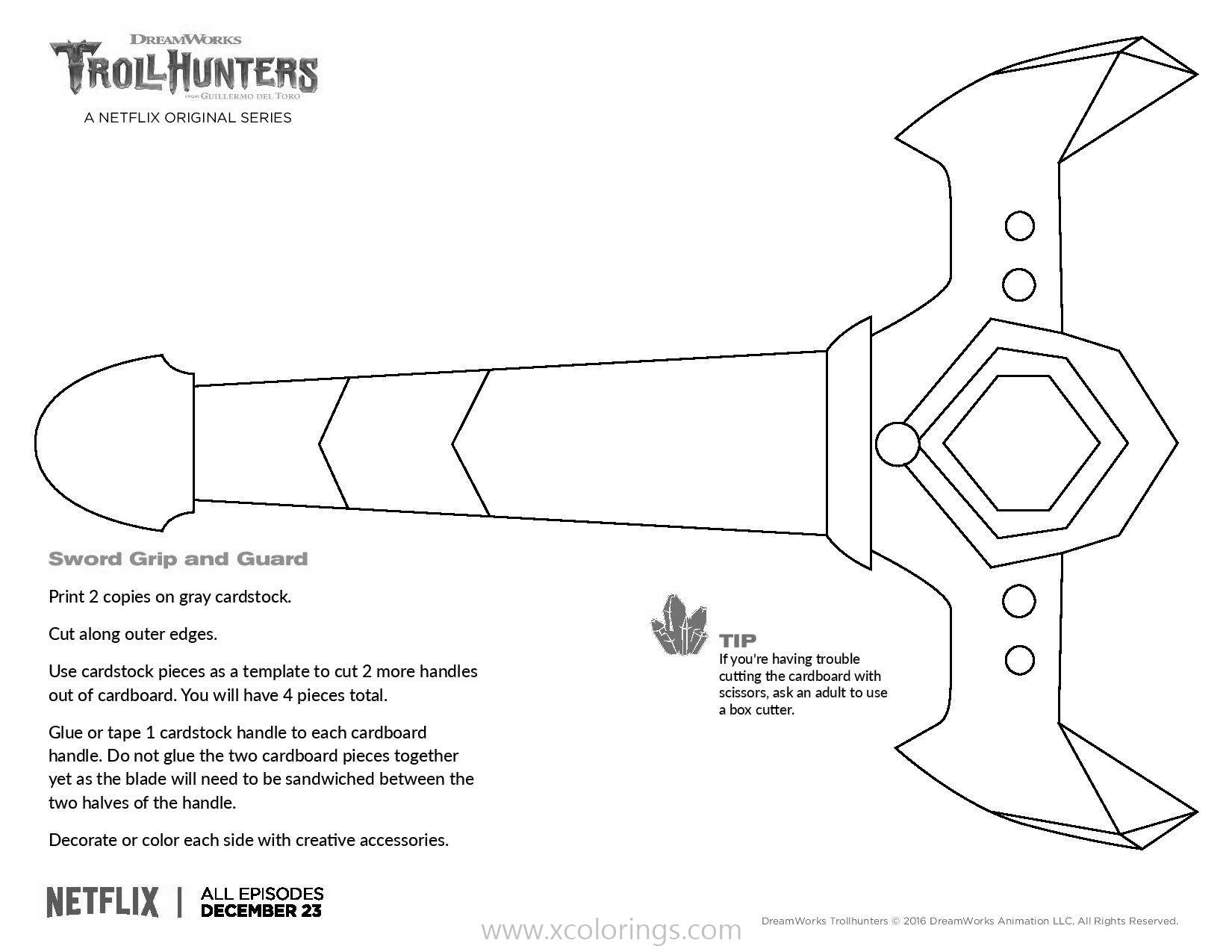 Free Trollhunters Coloring Pages Battle Armor Template printable