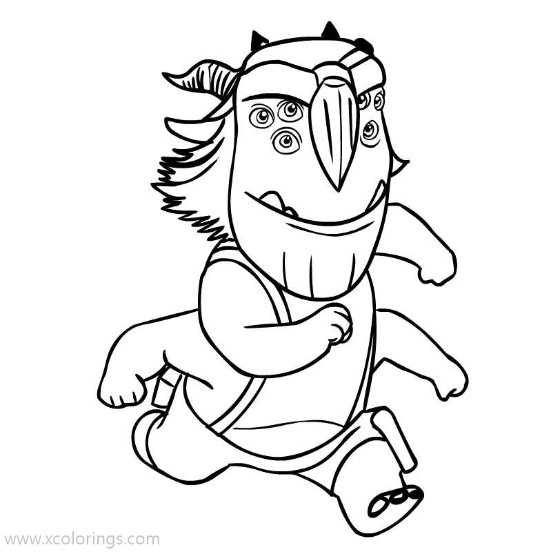 Free Trollhunters Coloring Pages Blinky is Running printable