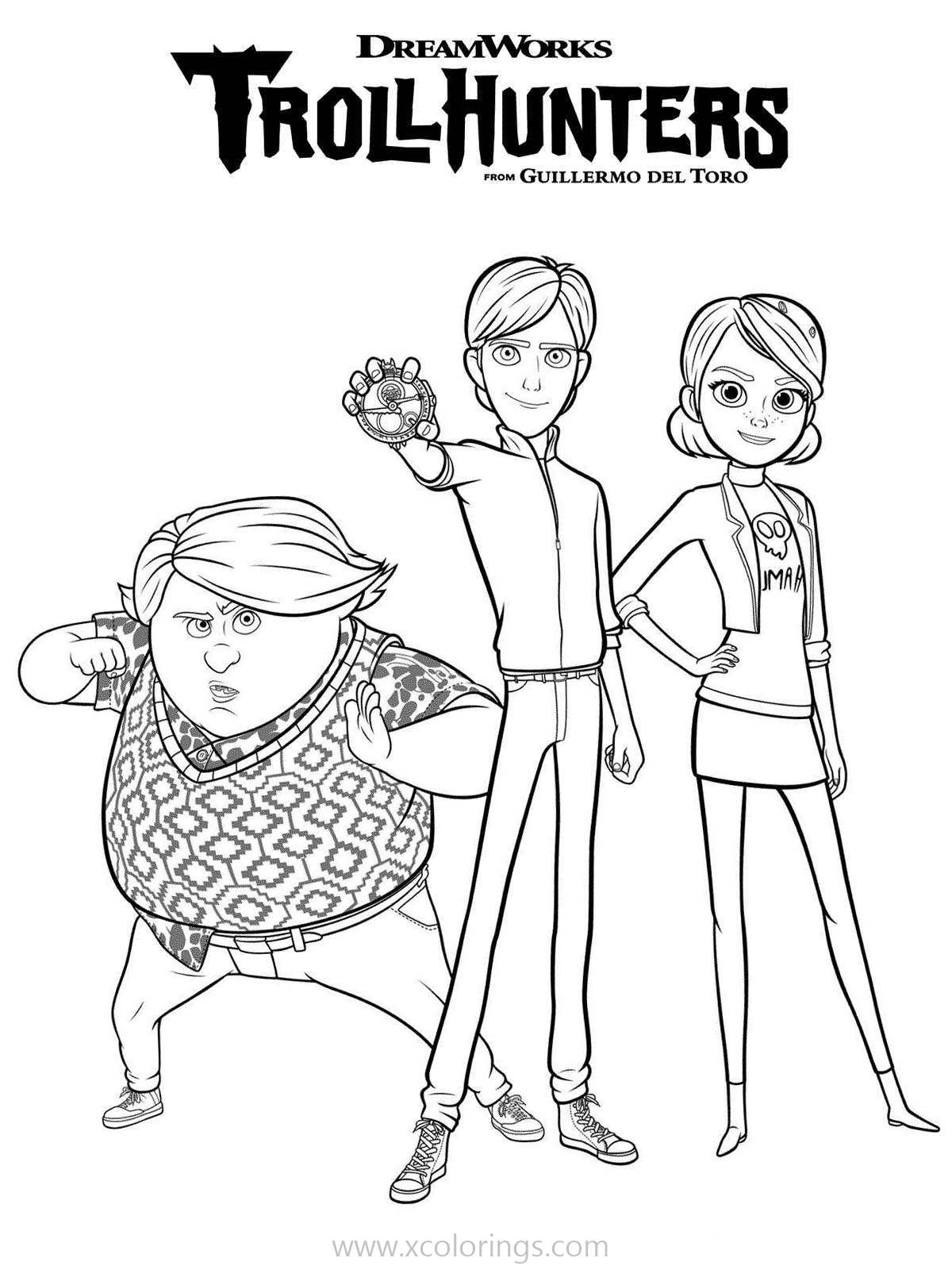 Free Trollhunters Coloring Pages Characters printable