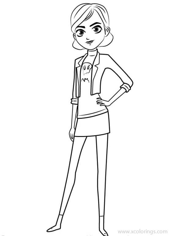 Free Trollhunters Coloring Pages Claire is Classmate of Jim printable
