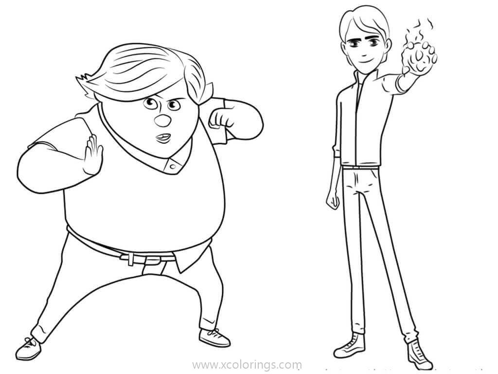 Free Trollhunters Coloring Pages Jim and Toby printable