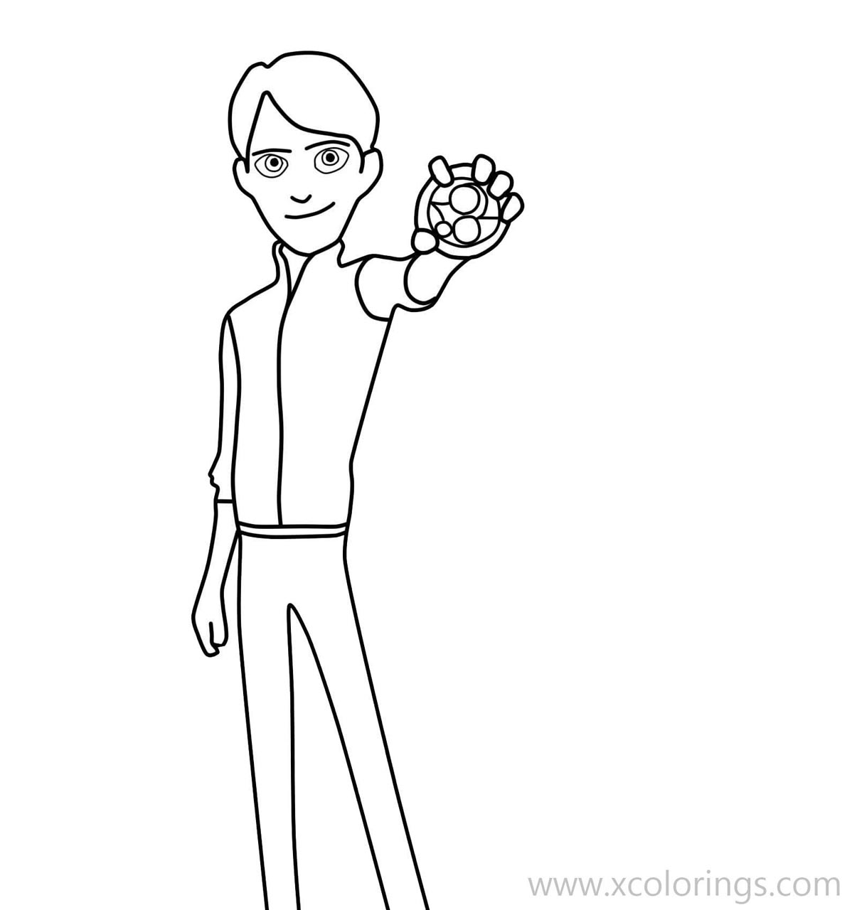 Free Trollhunters Coloring Pages Jim with Magic Amulet printable