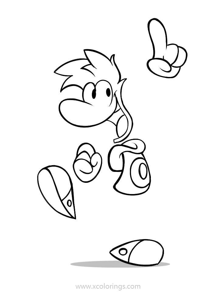 Free Video Game Rayman Coloring Pages printable