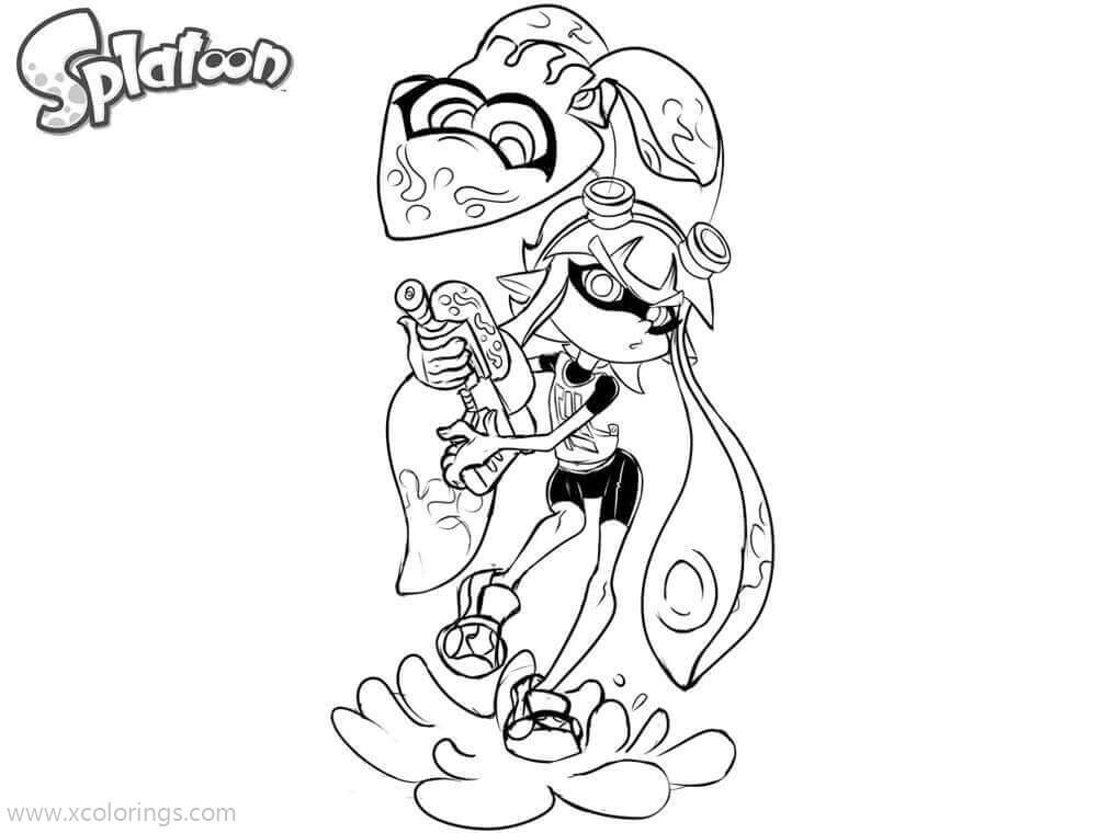 Free Video Game Splatoon 2 Coloring Pages printable