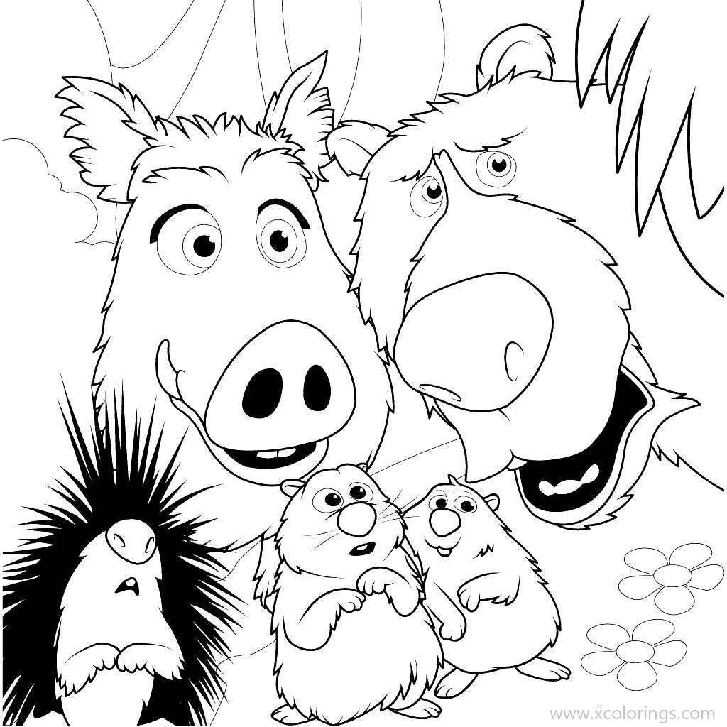 Free Wonder Park Animals Coloring Pages printable