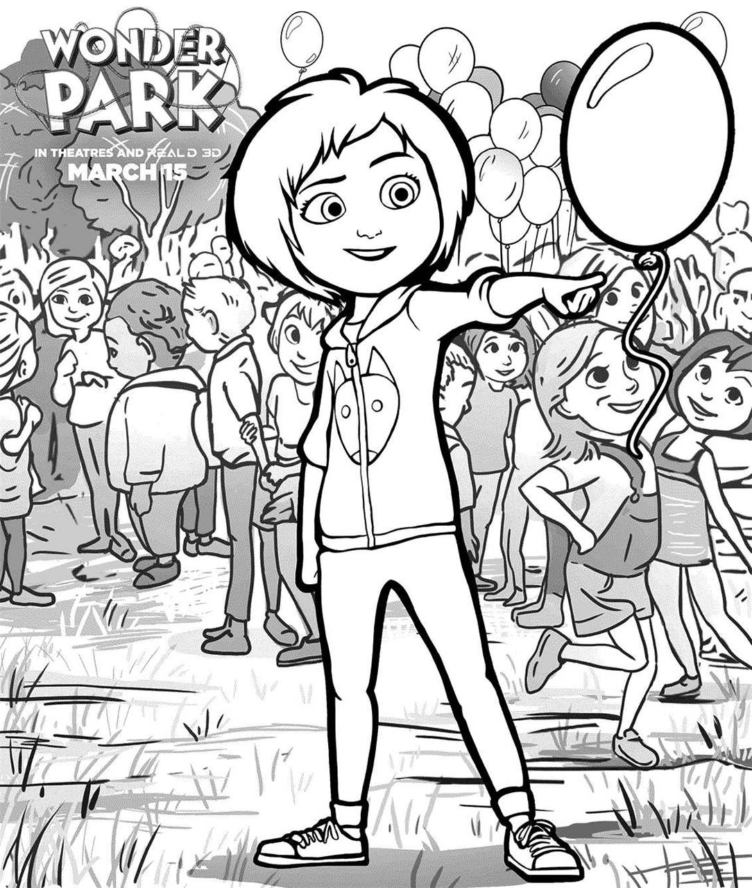 Free Wonder Park Character June Coloring Pages printable