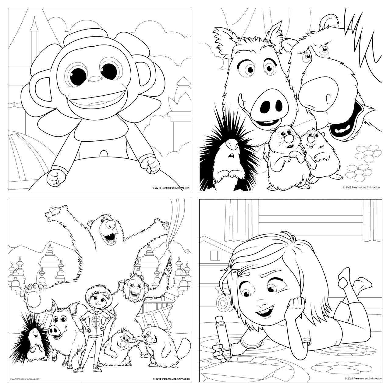 Free Wonder Park Characters Coloring Pages printable
