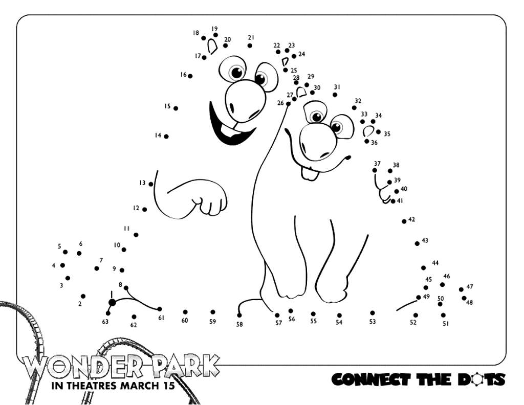 Free Wonder Park Coloring Pages Connect the Dots printable