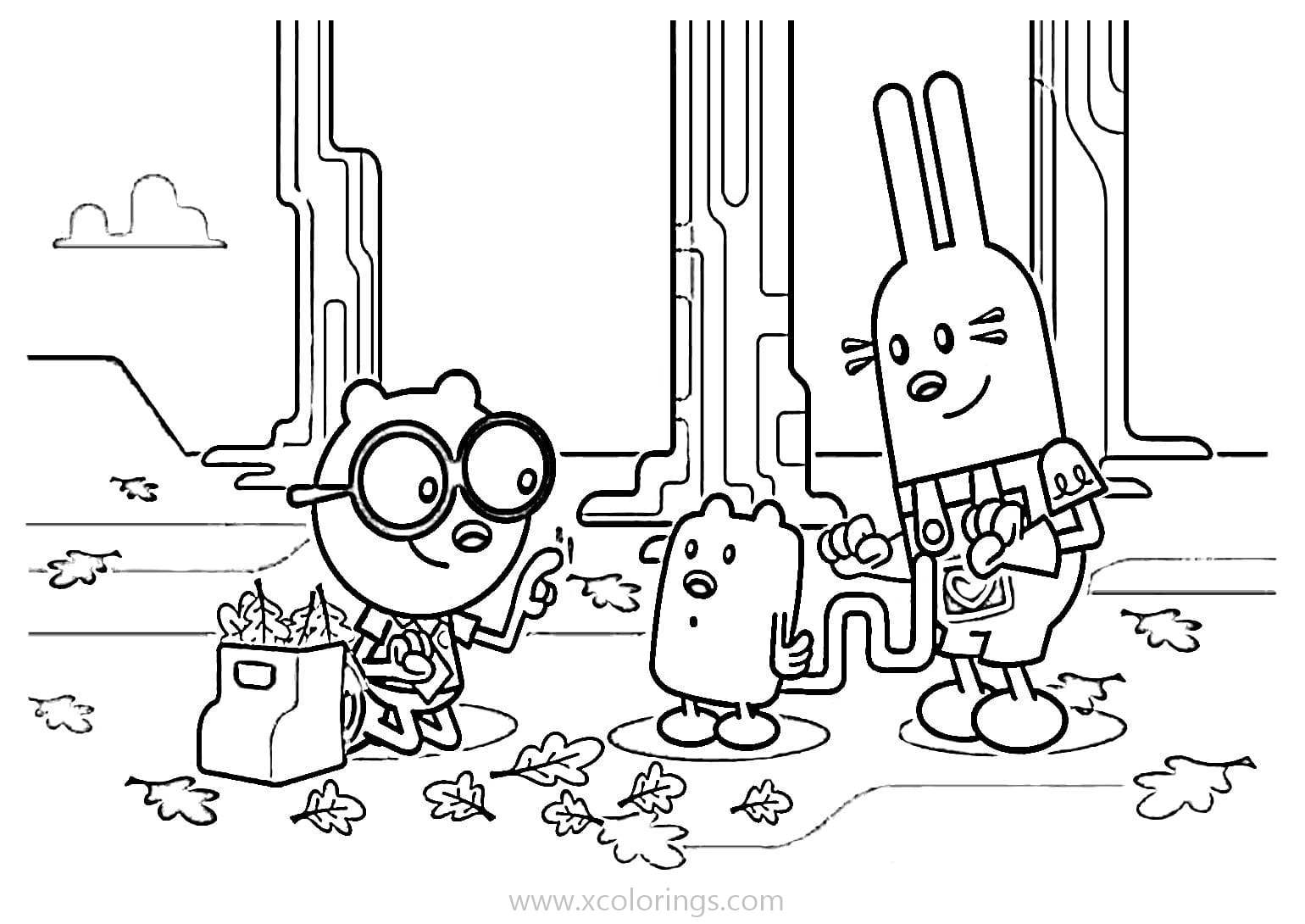 Free Wow Wow Wubbzy Coloring Pages Characters printable