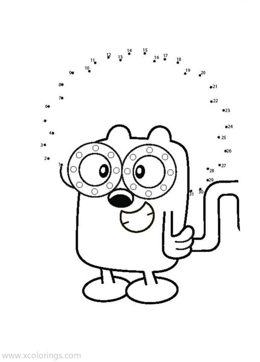 Free Wow Wow Wubbzy Coloring Pages Connect the Dots printable