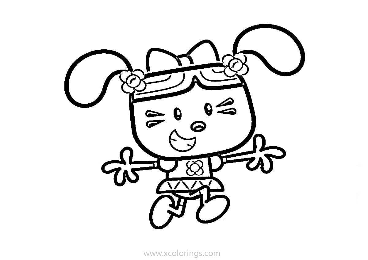 Free Wow Wow Wubbzy Coloring Pages Daizy is A Bunny printable