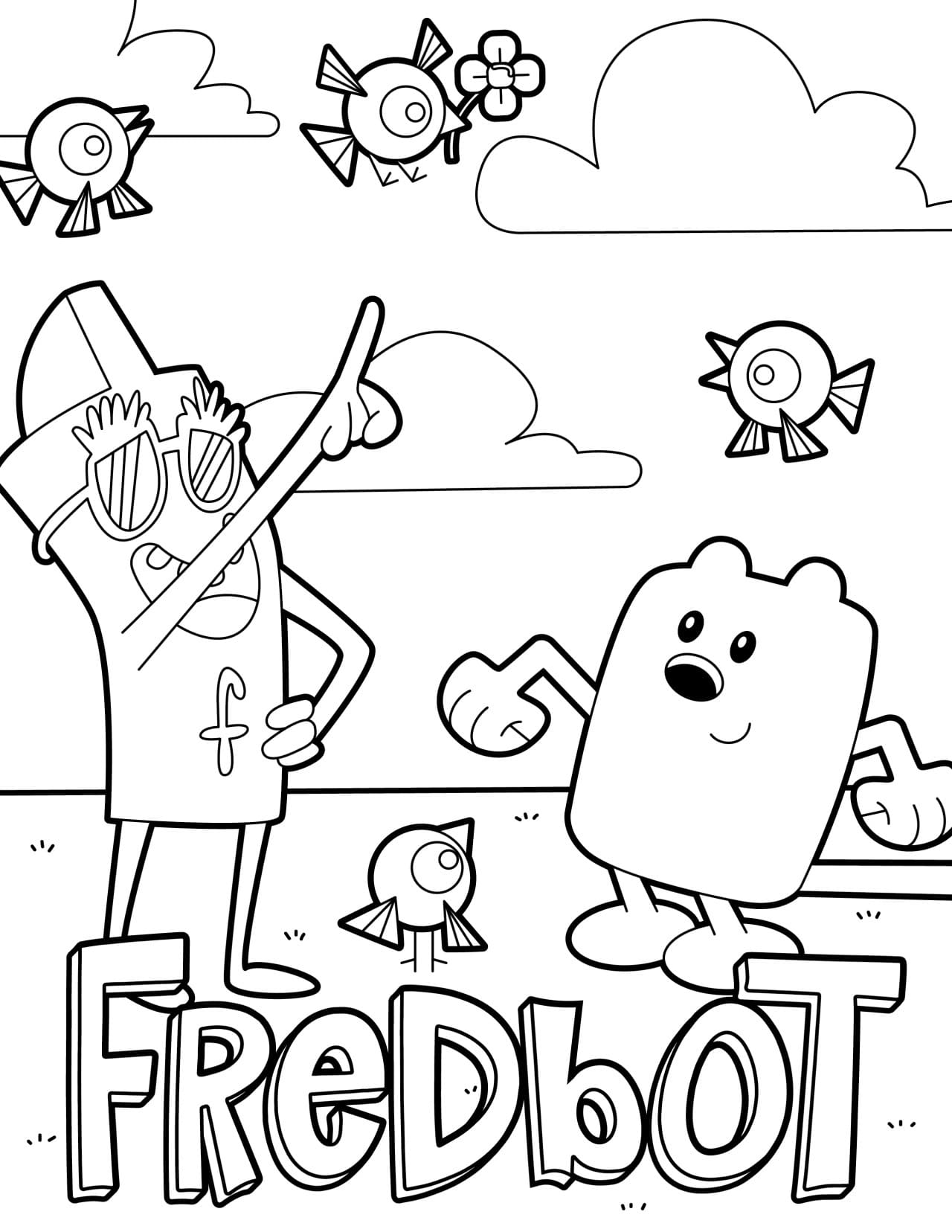 Free Wow Wow Wubbzy Coloring Pages Fredbot printable