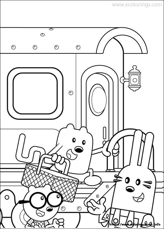 Free Wow Wow Wubbzy Coloring Pages Get On The Train printable